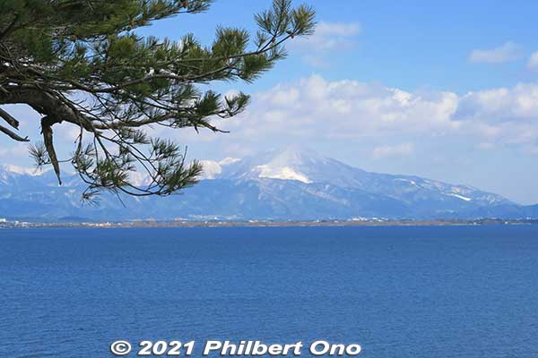 Mt. Ibuki as seen from Chikubushima