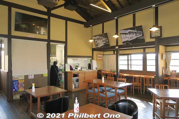 At Hino Station, Inside Nanairo cafe