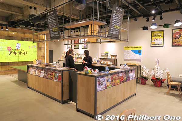 Inside Otsu Tourist Information Center.