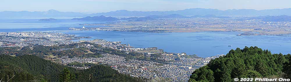 View of Lake Biwa from Enryakuji Station on Mt. Hiei.