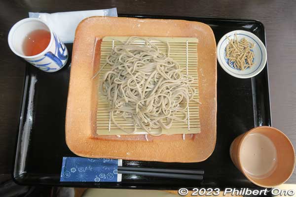 Cold Ibuki soba buckwheat noodles at Ibuki Chobe'e