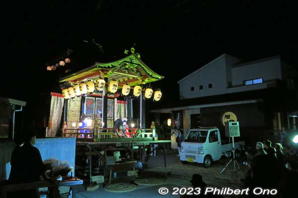Yoimiya festival eve kabuki performance by Asahiyama in their neighborhood