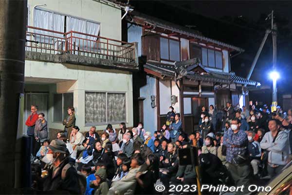 Yoimiya festival eve kabuki performance by Asahiyama in their neighborhood