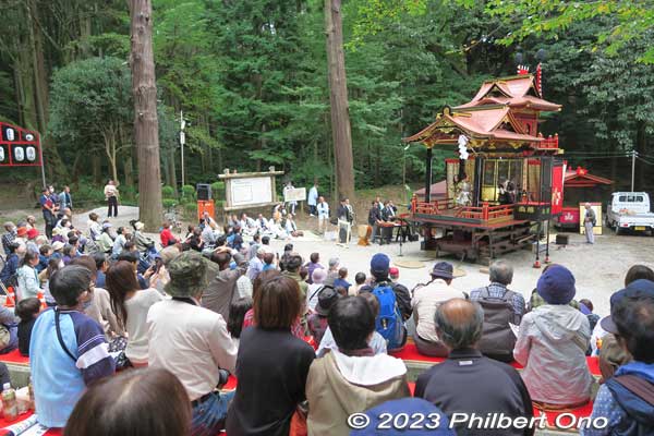 Maihara Hikiyama Matsuri at Yutani Shrine on the main day (Day 2). (Asahiyama float)