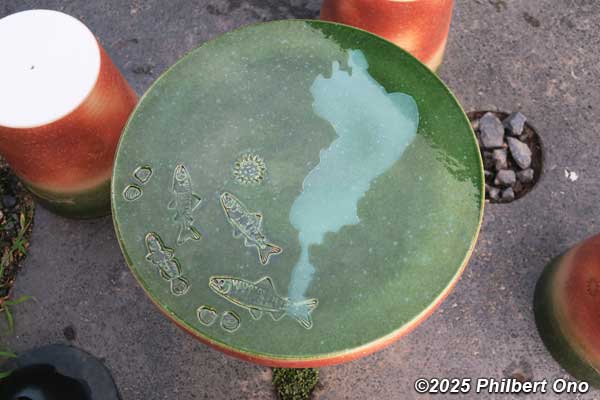 Image of Lake Biwa some lake fish on the tabletop.